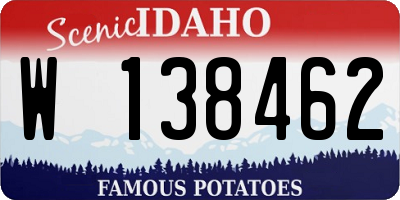 ID license plate W138462
