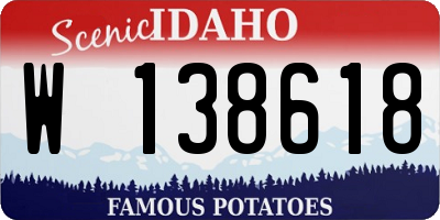 ID license plate W138618