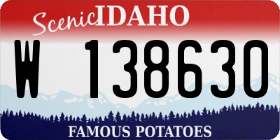 ID license plate W138630