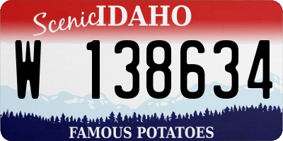ID license plate W138634