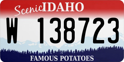 ID license plate W138723