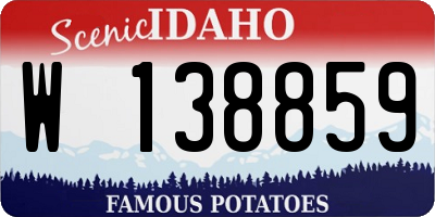 ID license plate W138859