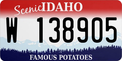 ID license plate W138905