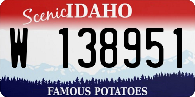 ID license plate W138951