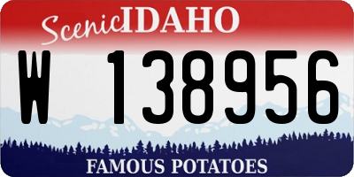 ID license plate W138956