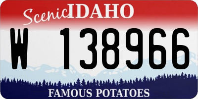 ID license plate W138966
