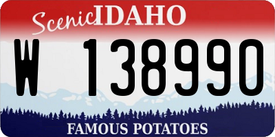 ID license plate W138990