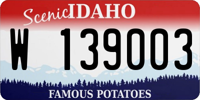 ID license plate W139003