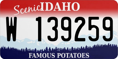 ID license plate W139259