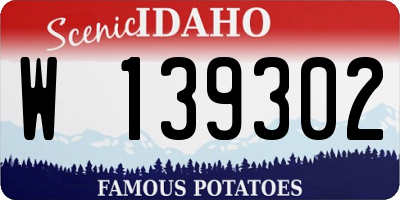ID license plate W139302