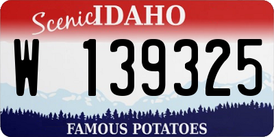 ID license plate W139325