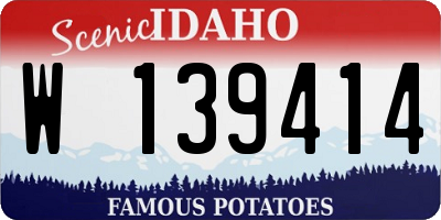 ID license plate W139414