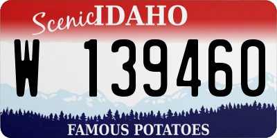 ID license plate W139460