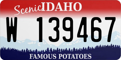 ID license plate W139467