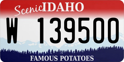 ID license plate W139500