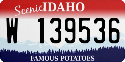 ID license plate W139536