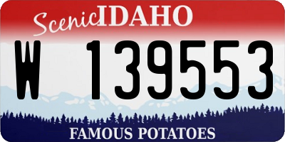 ID license plate W139553