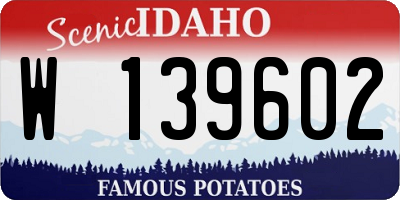 ID license plate W139602