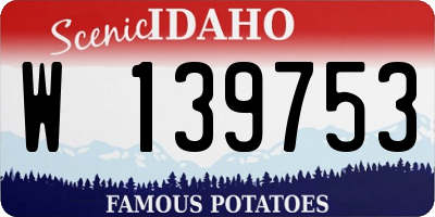 ID license plate W139753