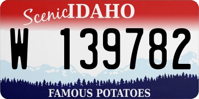 ID license plate W139782
