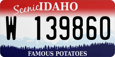ID license plate W139860