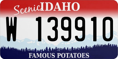 ID license plate W139910