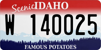 ID license plate W140025