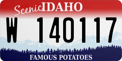 ID license plate W140117