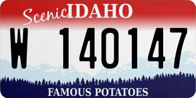 ID license plate W140147