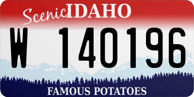 ID license plate W140196