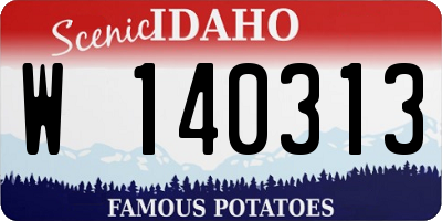 ID license plate W140313