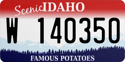 ID license plate W140350