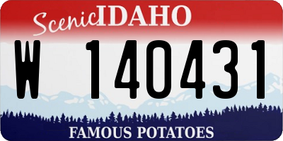 ID license plate W140431