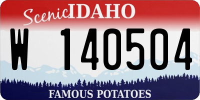 ID license plate W140504