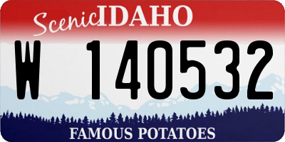 ID license plate W140532