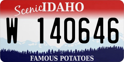 ID license plate W140646
