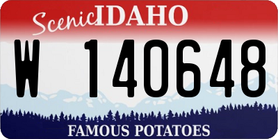 ID license plate W140648