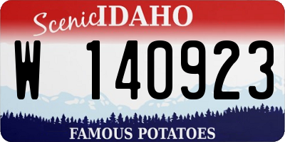 ID license plate W140923