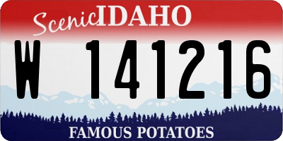 ID license plate W141216