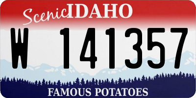 ID license plate W141357
