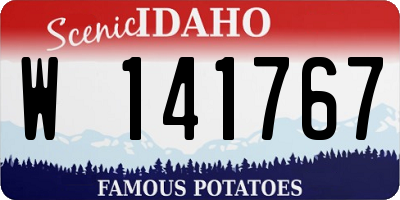 ID license plate W141767
