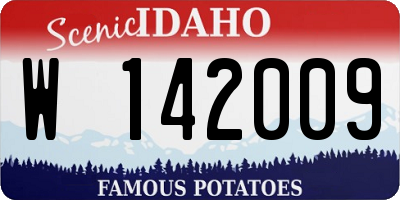 ID license plate W142009