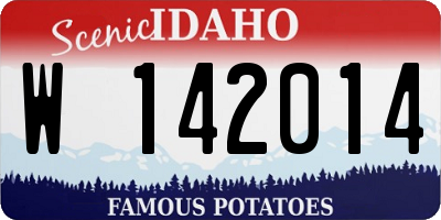 ID license plate W142014