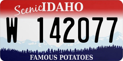 ID license plate W142077