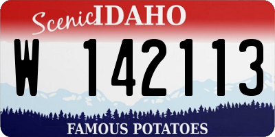 ID license plate W142113