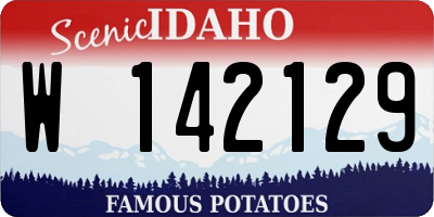 ID license plate W142129