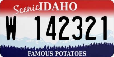 ID license plate W142321