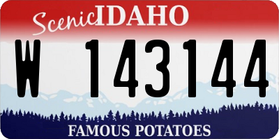 ID license plate W143144