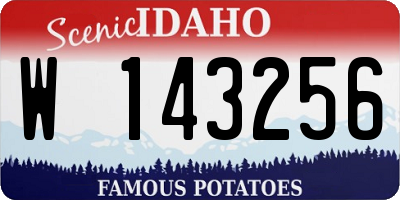 ID license plate W143256