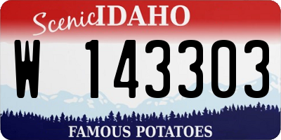 ID license plate W143303